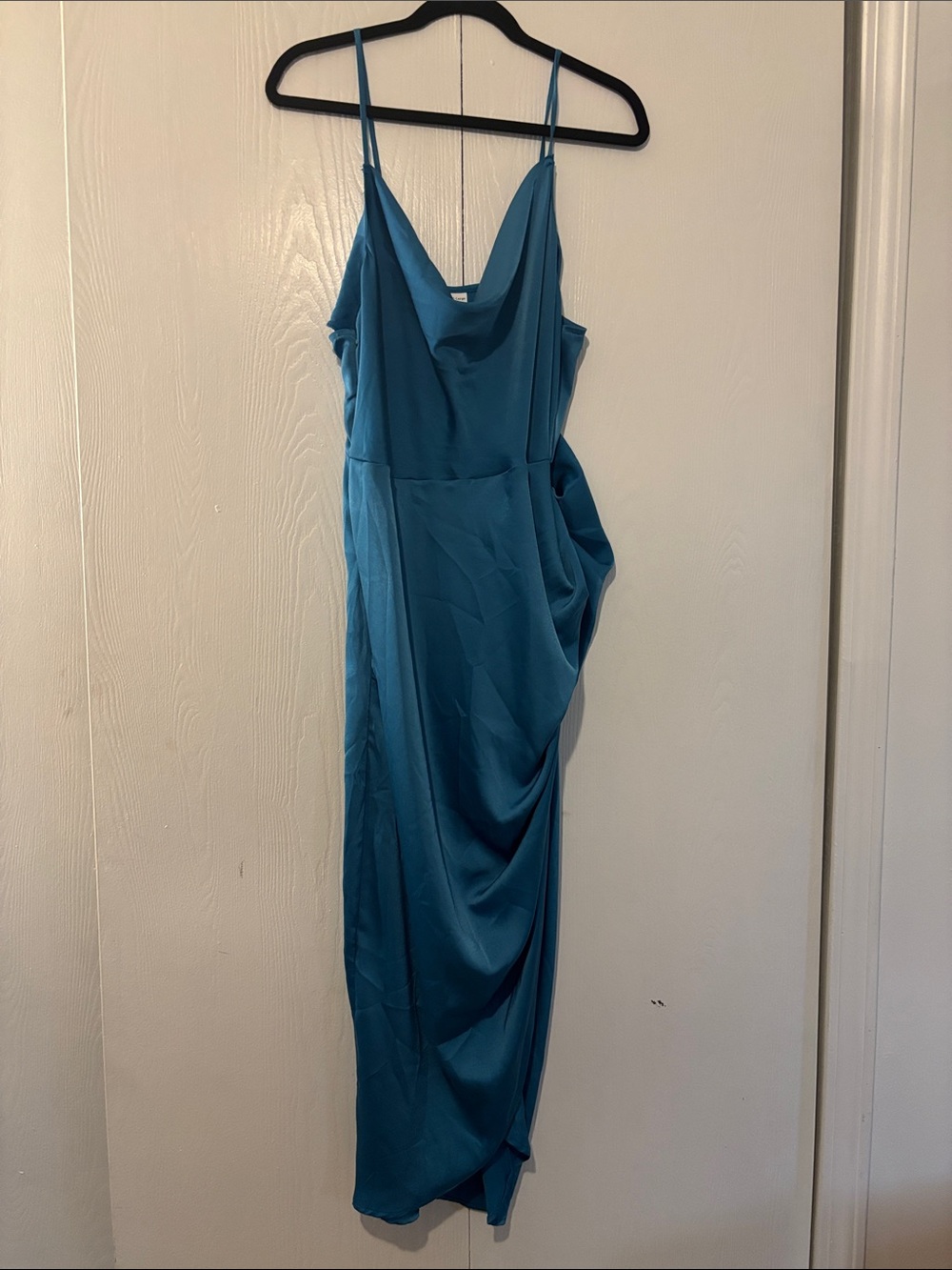 Cowl Neck Maxi Dress in Teal